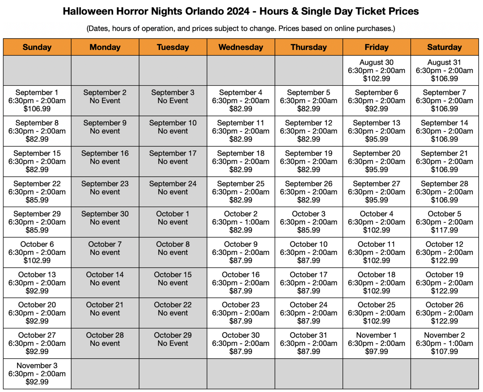 Halloween Horror Nights 2024 Tickets & Dates Announced | TouringPlans